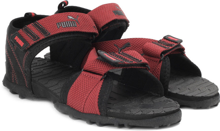 puma red sandals