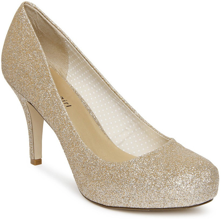 STEVE MADDEN Women Gold Heels 