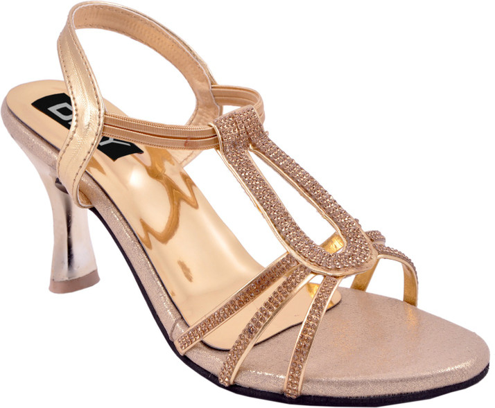 ladies gold heels