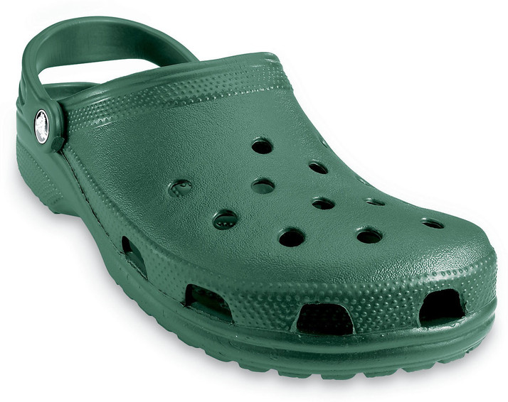 sage green crocs
