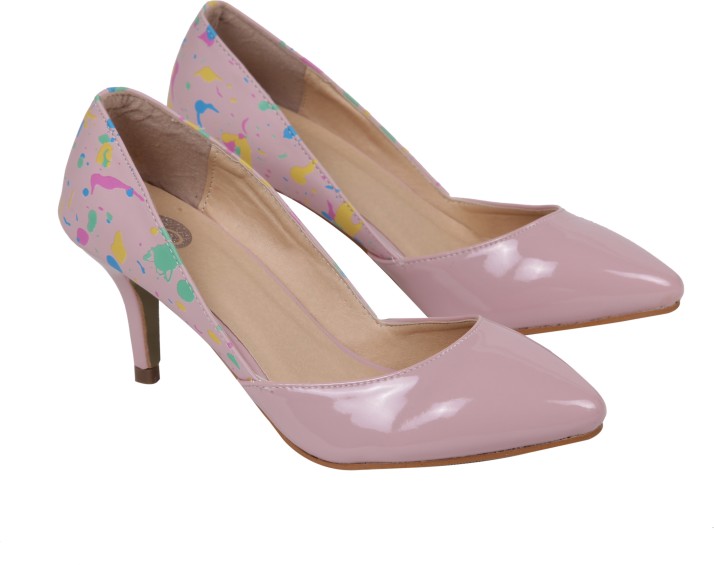 pink multicolor heels