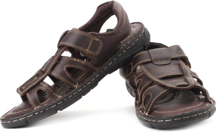 red tape mens leather velcro closure sandals
