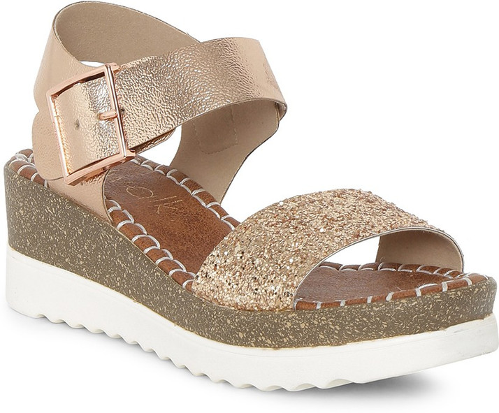 catwalk rose gold sandals