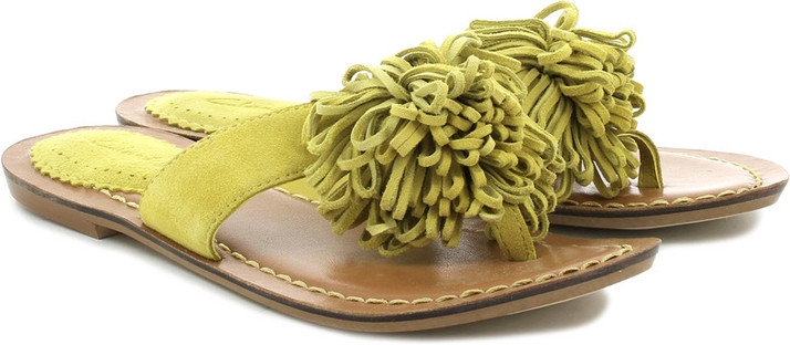 clarks yellow flats