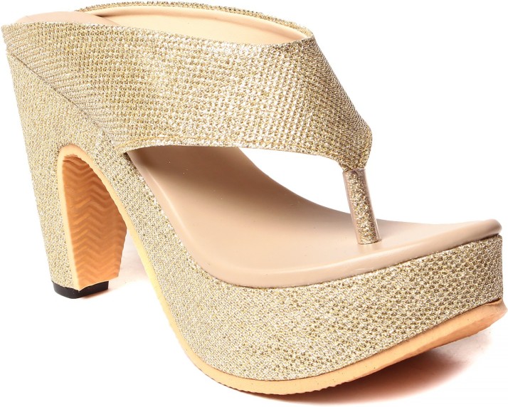 mk gold heels