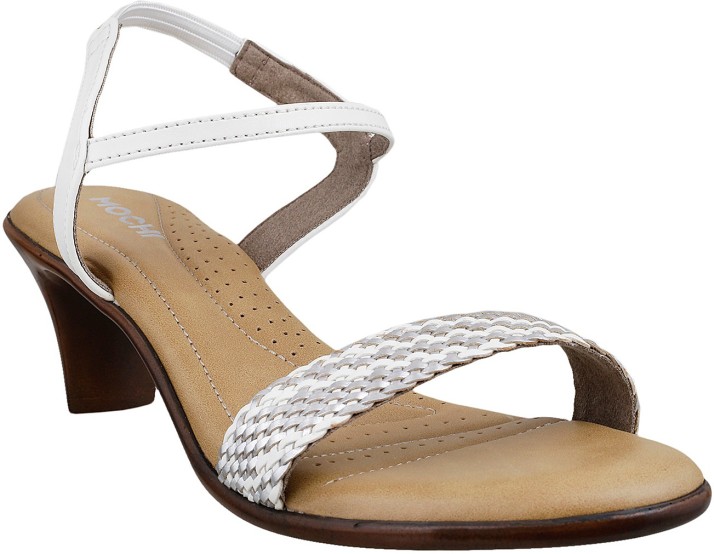 Mochi Women White Heels - Buy 16,White 