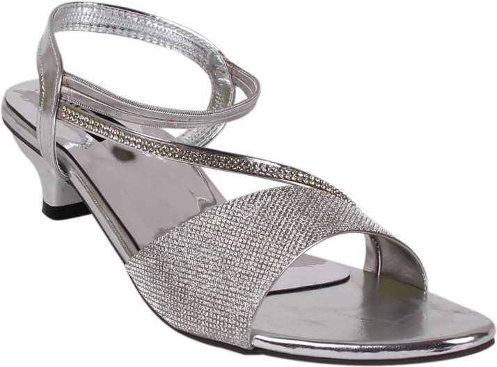 silver color sandals