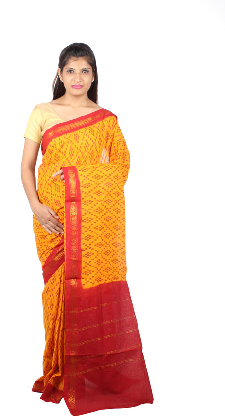 Connectshop Woven Sungudi Cotton Blend 