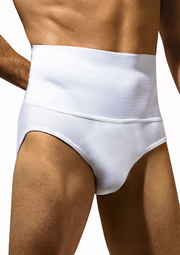 white tummy control underwear