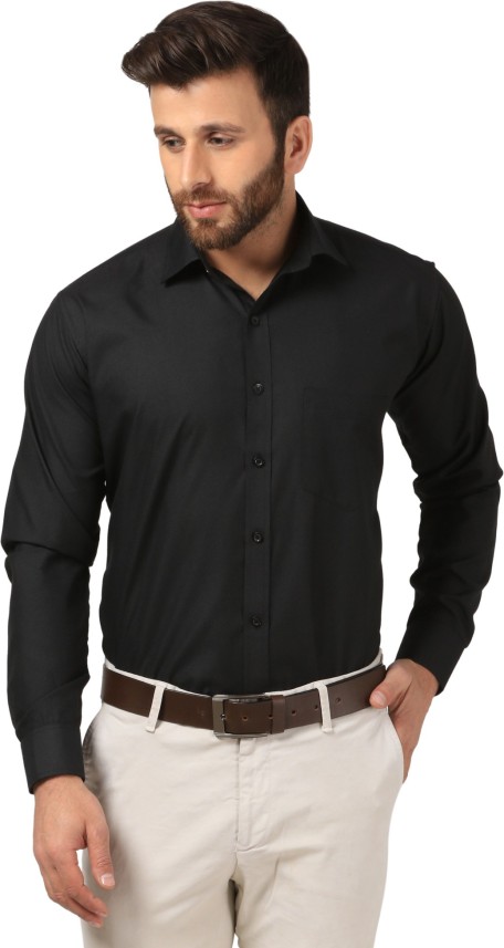 plain black shirt for men