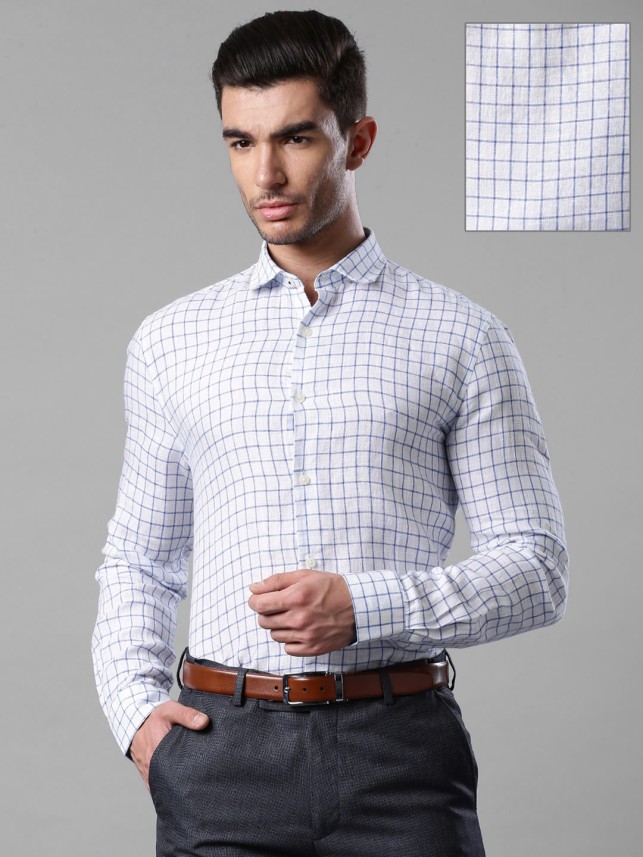 white check formal shirt