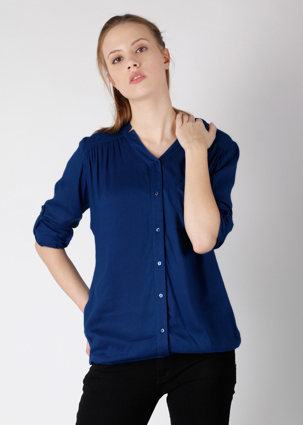 electric blue shirt womens