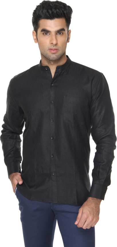 Buy Black Master Hand Men Solid Casual 