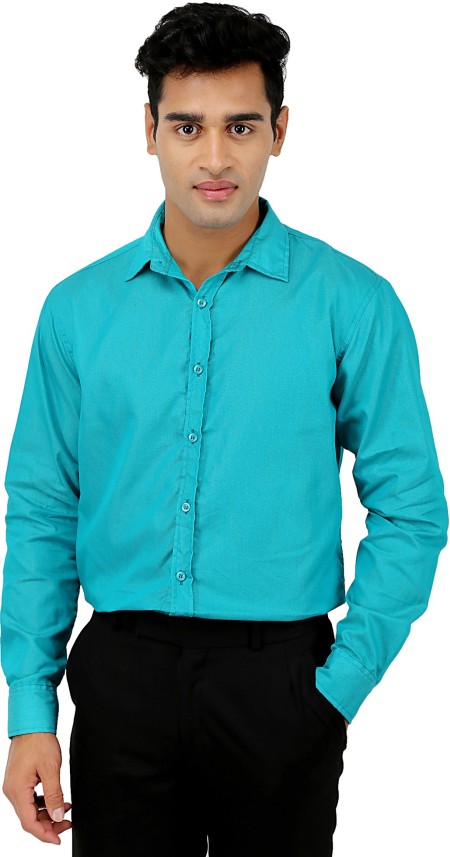 turquoise shirt outfit men