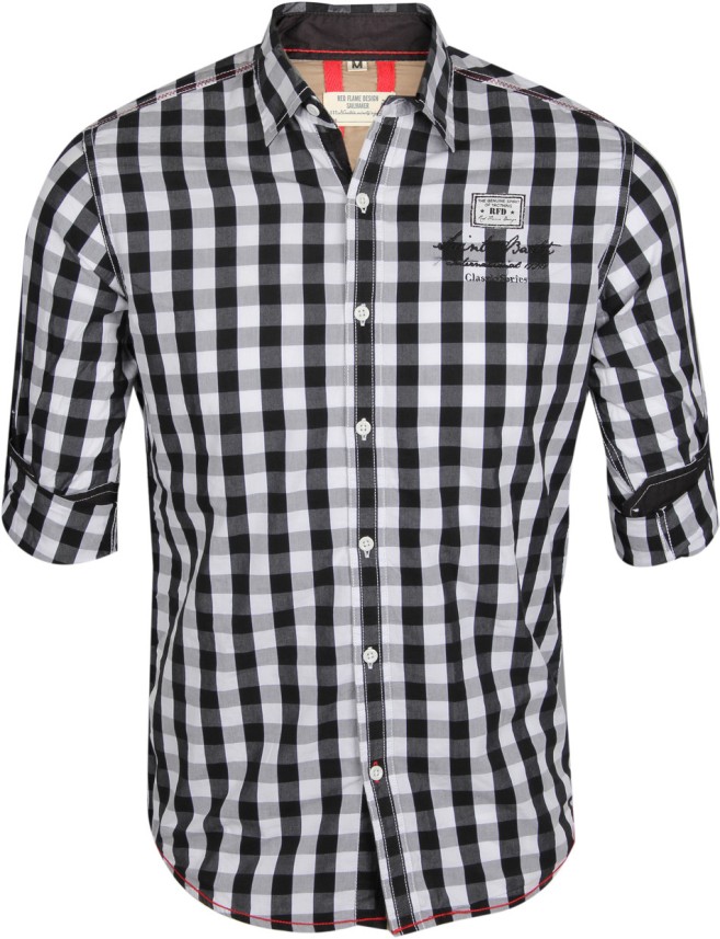 checkered flame shirt