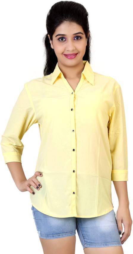 bright yellow shirt womens