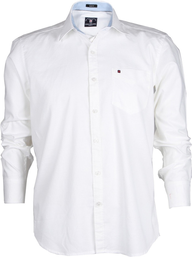 Buy White Cool Colors Men Solid Casual 