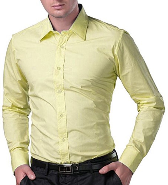yellow formal shirt mens