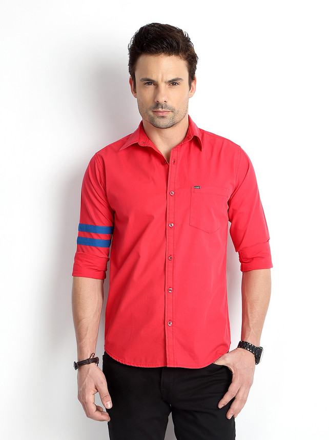 RODID Men Solid Casual Red Shirt - Buy 
