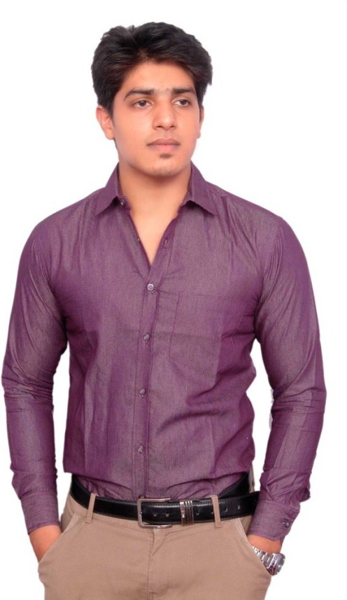 purple shirt outfit mens