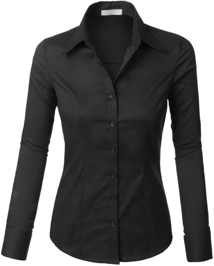 black formal shirt womens