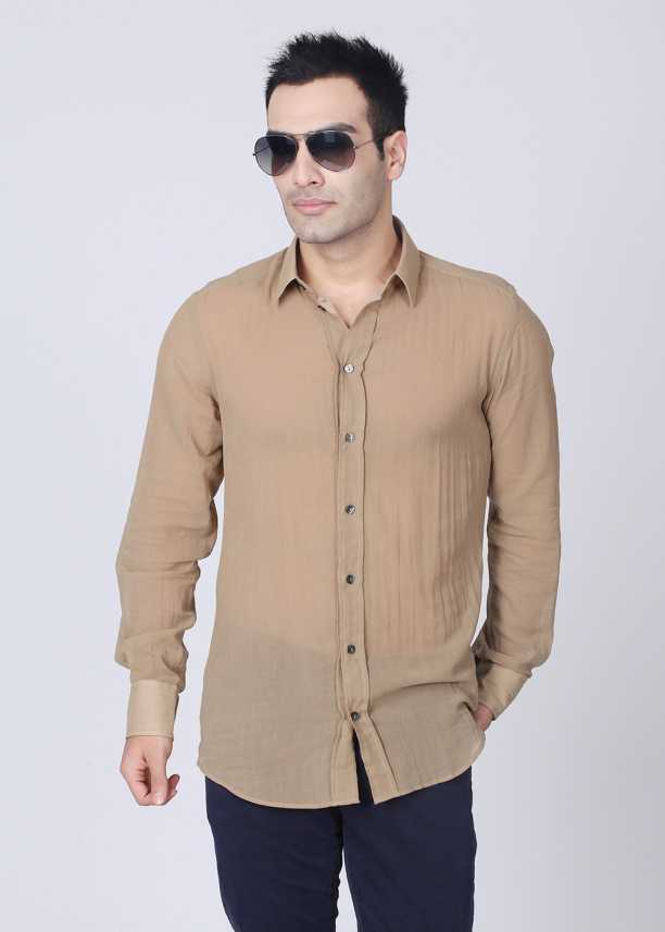 elleboog Achtervoegsel kleding DOLCE & GABBANA Men Solid Casual Brown Shirt - Buy Brown DOLCE & GABBANA  Men Solid Casual Brown Shirt Online at Best Prices in India | Flipkart.com