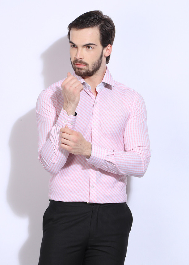 THOMAS SCOTT Men Checkered Casual White 