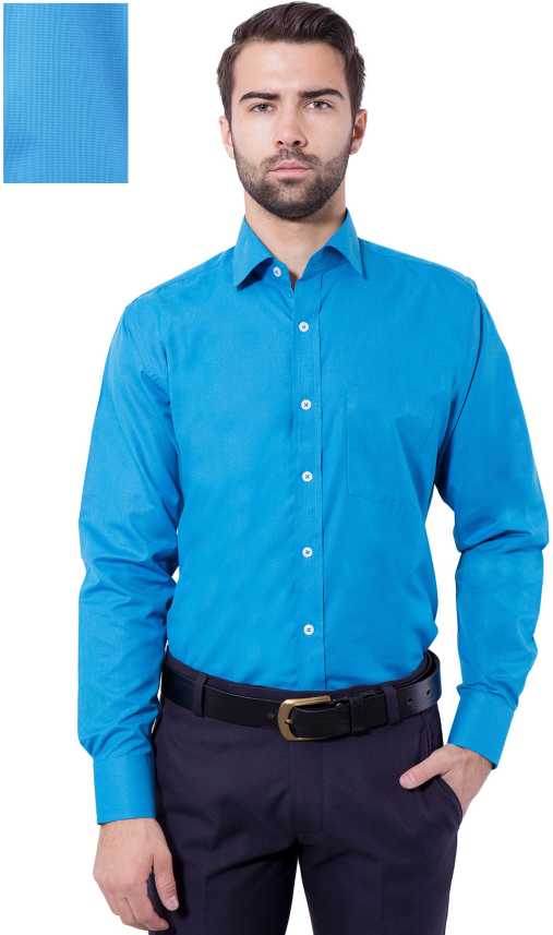 Tag Trend Men Solid Formal Blue Shirt Buy Deep Sky Blue Tag