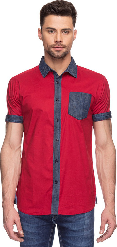 COPPERSTONE Men Solid Casual Red Shirt 