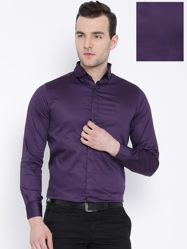 Pepe Jeans Men Solid Formal Purple 