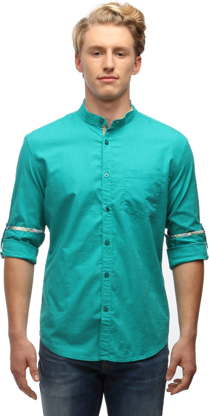 Buy Green Jackalberry Men Solid Casual 