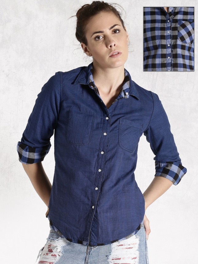 roadster shirts for womens flipkart