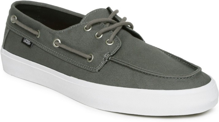 vans boat shoes grey