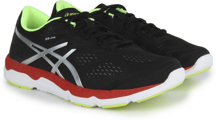 asics 33-fa mens shoes onyx/yellow/red