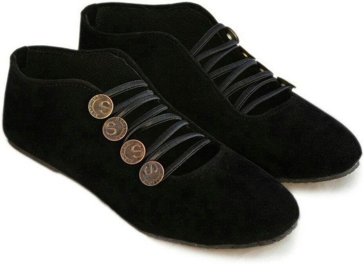 Footrendz Elegant Velvet Casual Shoes 