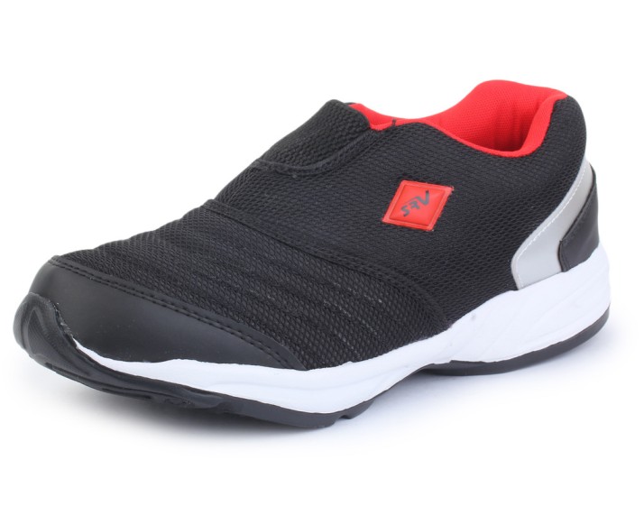 Black Red Sports Running Shoes For Men 