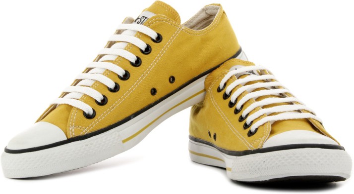 yellow canvas shoes online