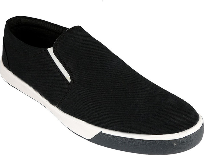 plain black canvas shoes