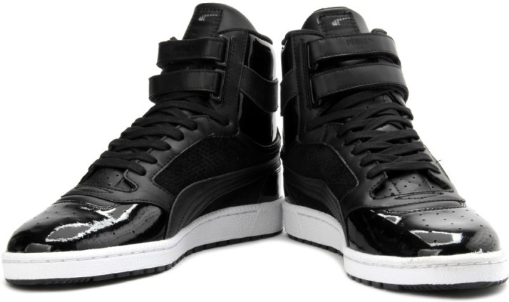 puma black high ankle shoes