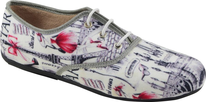 printed canvas shoes for women