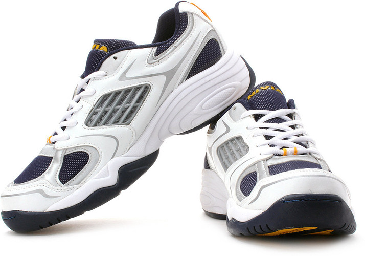 nivia white running shoes