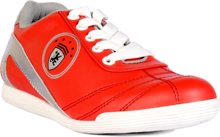 canvas shoes red color