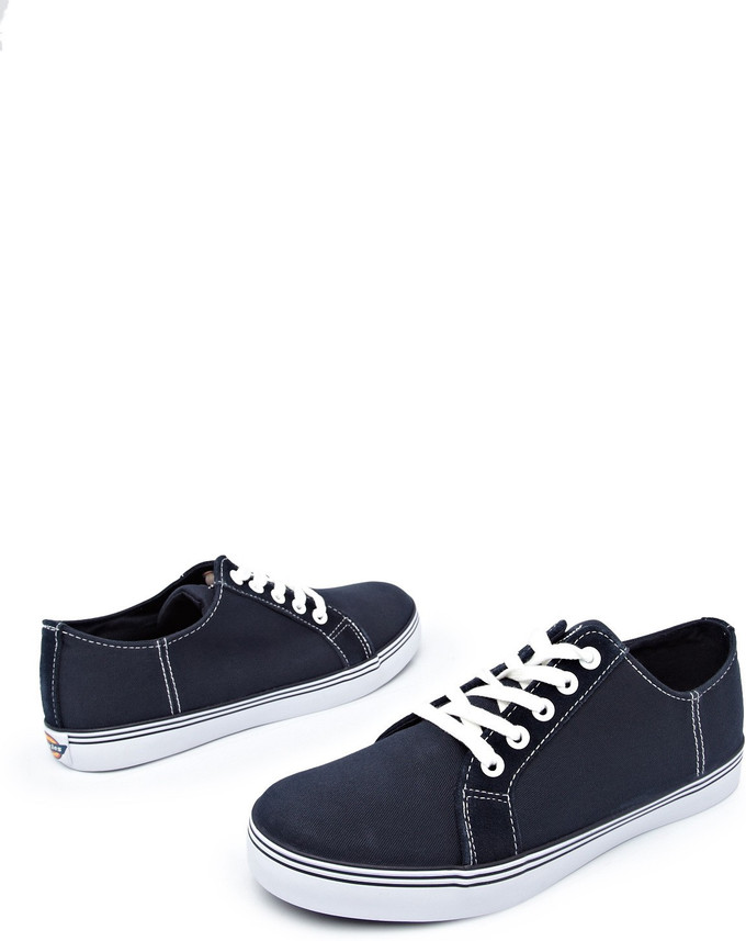dark blue canvas shoes