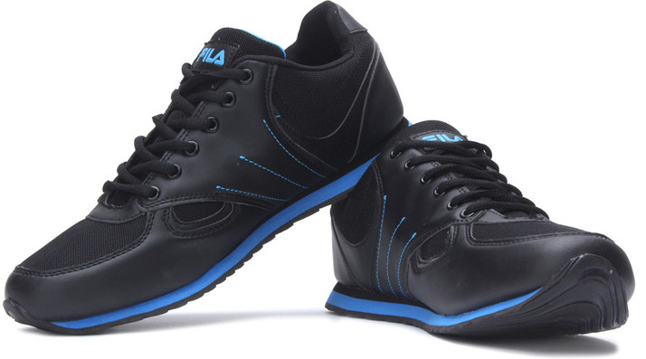 Fila brisk black running shoes Clearance