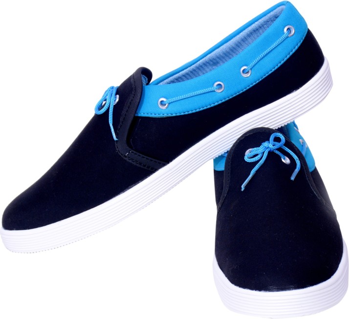 Navy Blue Color Spick Sneakers For Men 
