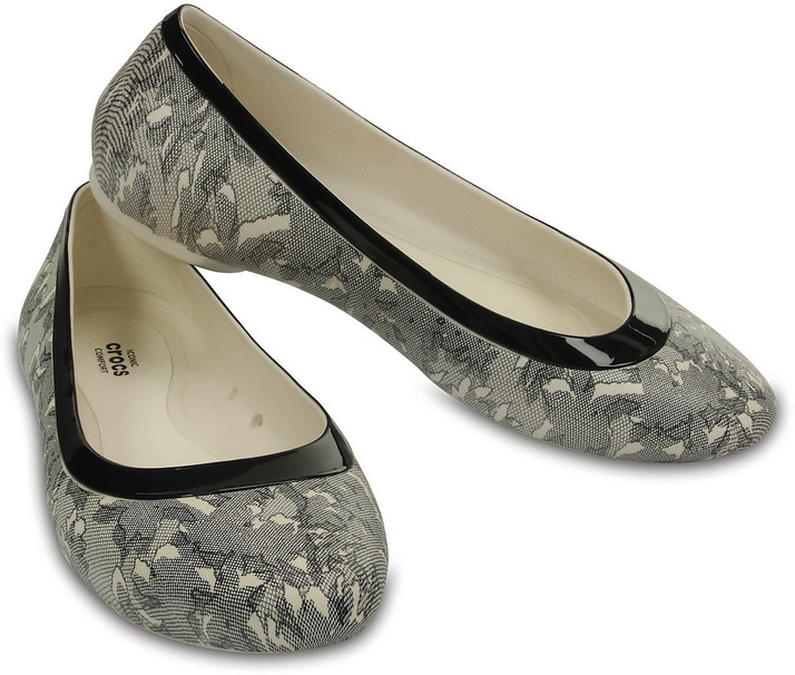 crocs lina shiny flat