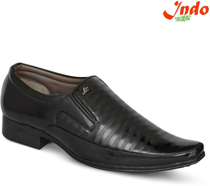 Indo Slip On Shoes For Men - Buy Black 