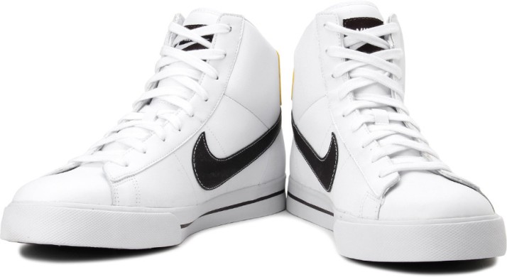 nike white high ankle shoes