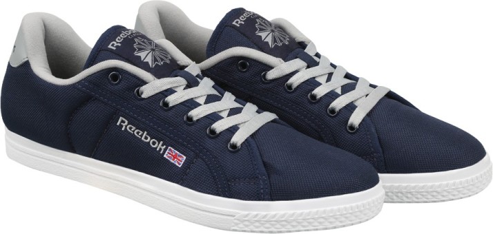 reebok court navy blue sneakers