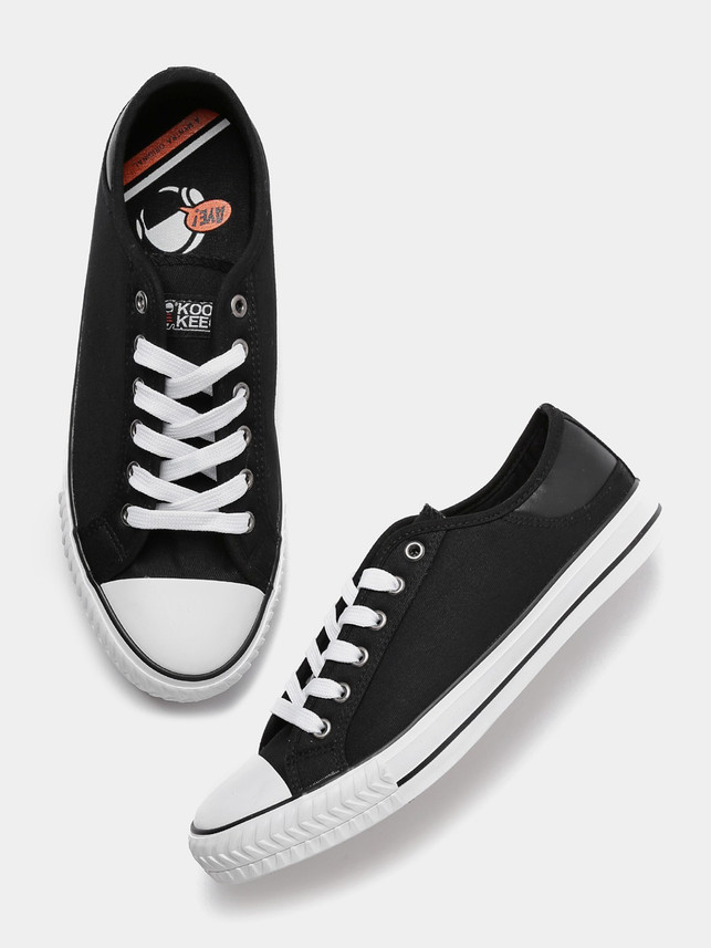 Kook n keech black sneakers clearance